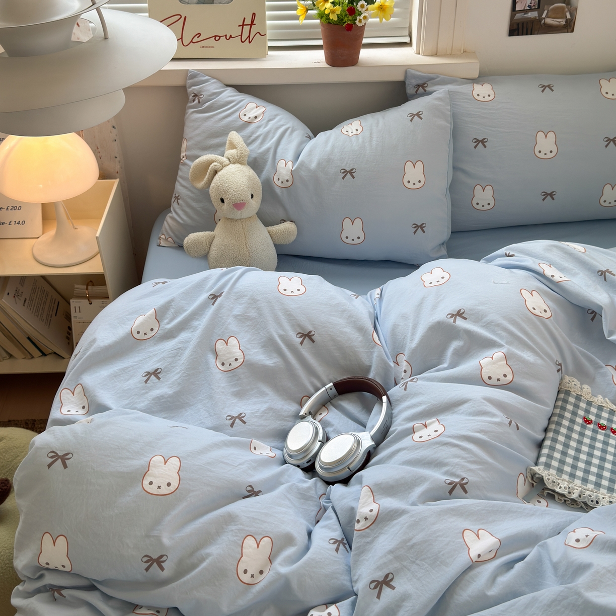 91家纺网 家纺一手货源 找家纺 灿禾家纺（原灿哈家纺） 2026新款<小布袋同款面料>古法水洗棉仿棉高克重云柔棉四件套