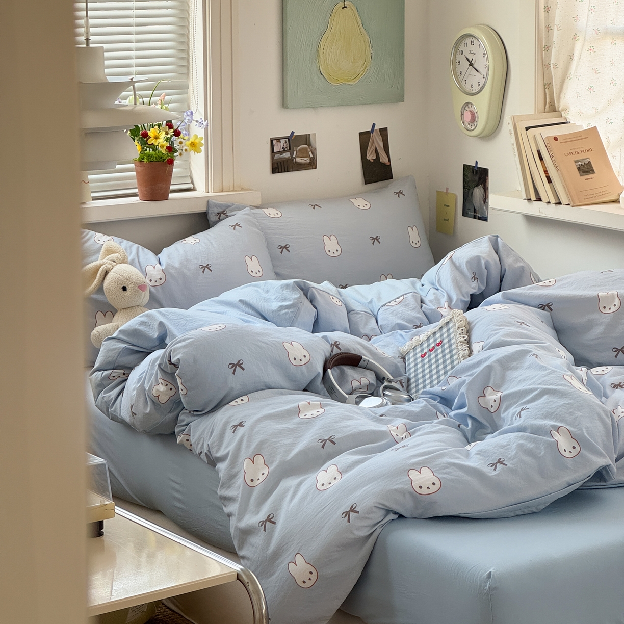 91家纺网 家纺一手货源 找家纺 灿禾家纺（原灿哈家纺） 2026新款<小布袋同款面料>古法水洗棉仿棉高克重云柔棉四件套