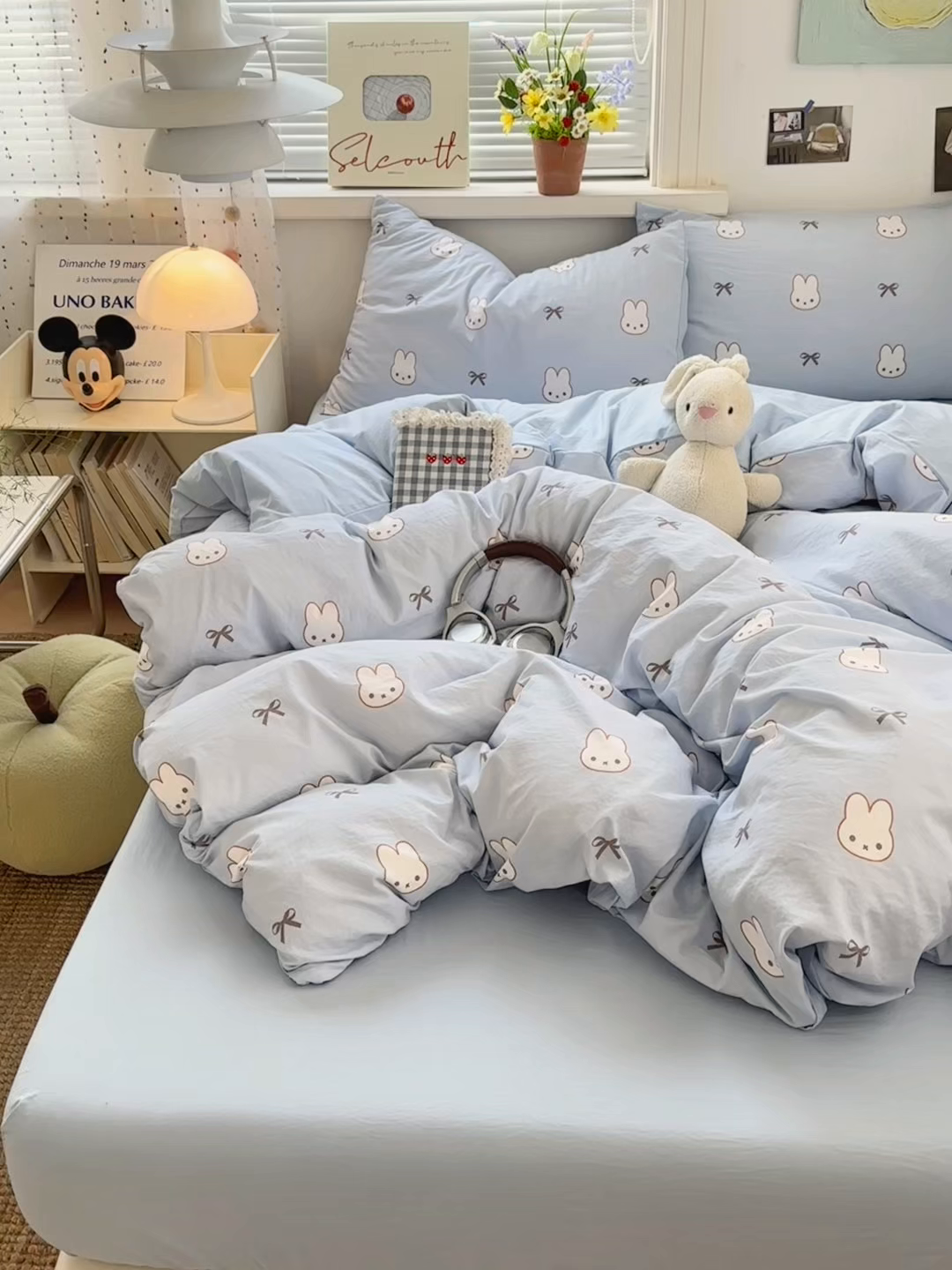 91家纺网 家纺一手货源 找家纺 灿禾家纺（原灿哈家纺） 2026新款<小布袋同款面料>古法水洗棉仿棉高克重云柔棉四件套