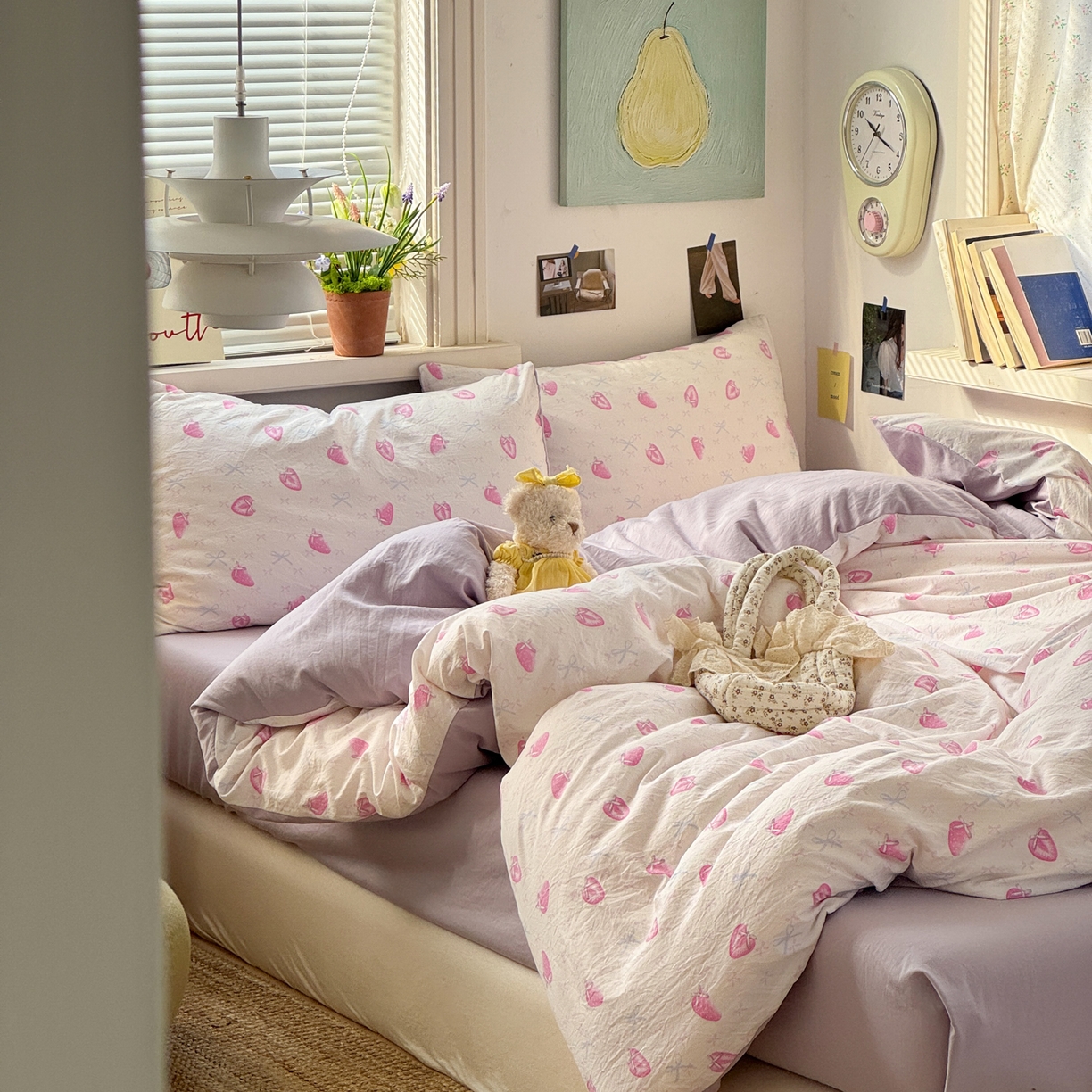 91家纺网 家纺一手货源 找家纺 灿禾家纺（原灿哈家纺） 2026新款<小布袋同款面料>古法水洗棉仿棉高克重云柔棉四件套