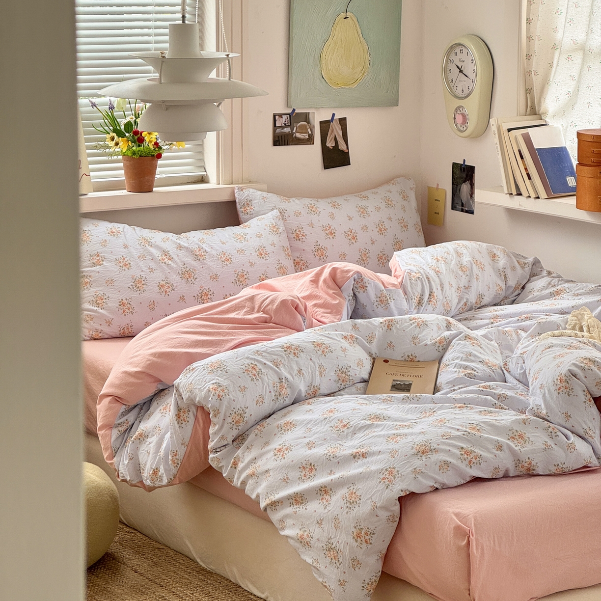 91家纺网 家纺一手货源 找家纺 灿禾家纺（原灿哈家纺） 2026新款<小布袋同款面料>古法水洗棉仿棉高克重云柔棉四件套