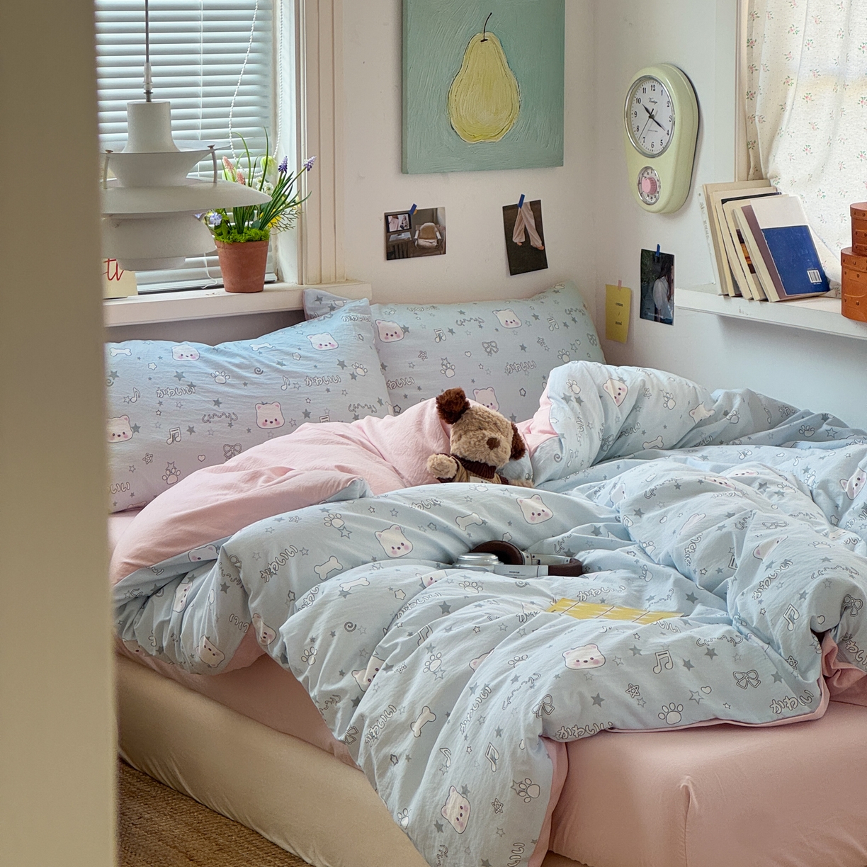 91家纺网 家纺一手货源 找家纺 灿禾家纺（原灿哈家纺） 2026新款<小布袋同款面料>古法水洗棉仿棉高克重云柔棉四件套