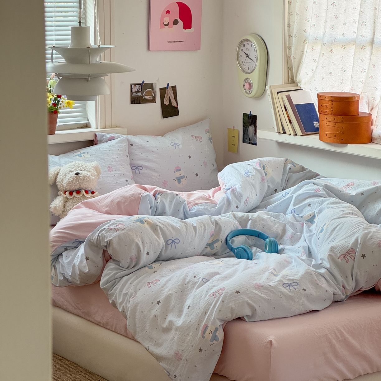 91家纺网 家纺一手货源 找家纺 灿禾家纺（原灿哈家纺） 2026新款<小布袋同款面料>古法水洗棉仿棉高克重云柔棉四件套