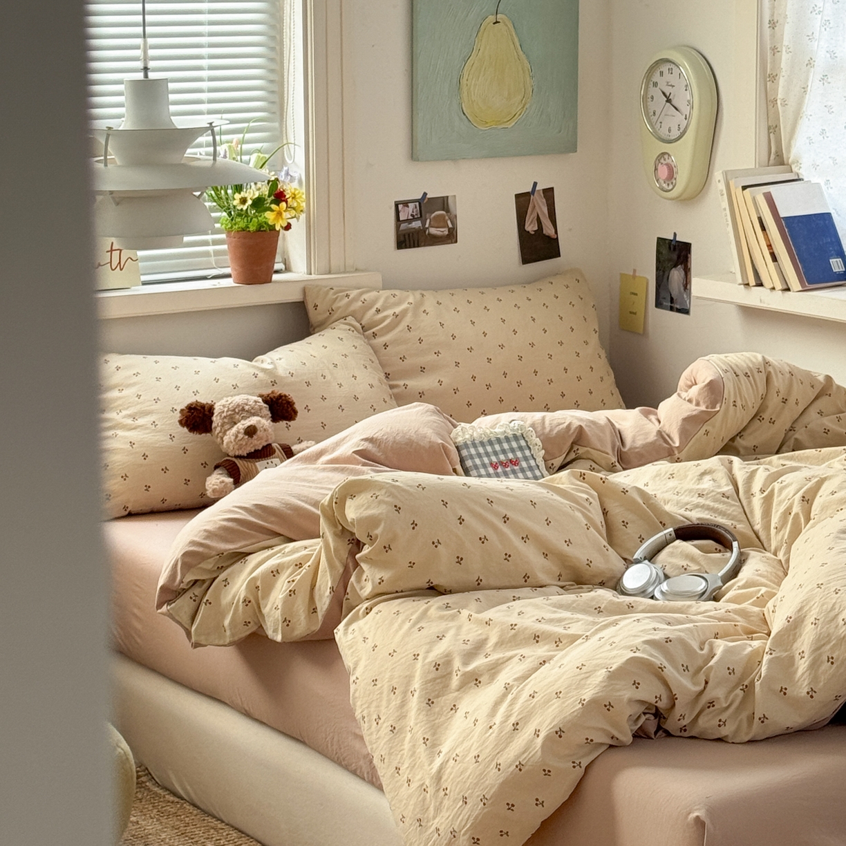 91家纺网 家纺一手货源 找家纺 灿禾家纺（原灿哈家纺） 2026新款<小布袋同款面料>古法水洗棉仿棉高克重云柔棉四件套