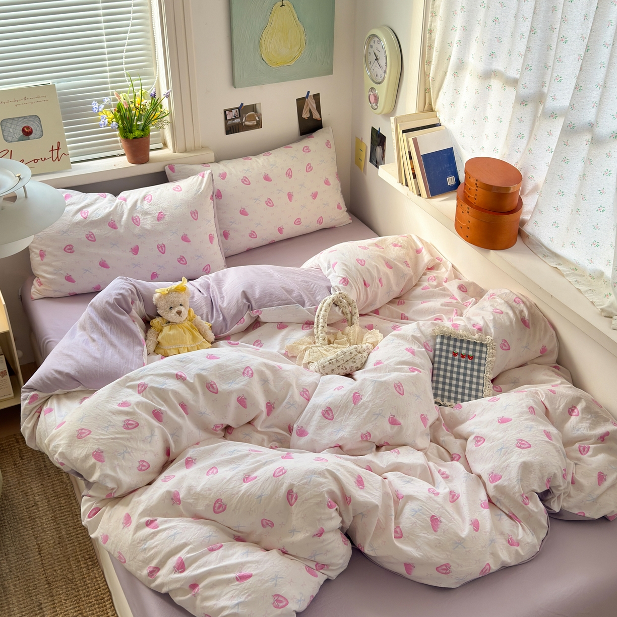 91家纺网 家纺一手货源 找家纺 （总）灿禾家纺（原灿哈家纺） 2026新款<小布袋同款面料>古法水洗棉仿棉高克重云柔棉四件套