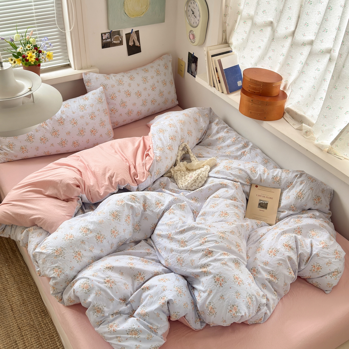 91家纺网 家纺一手货源 找家纺 （总）灿禾家纺（原灿哈家纺） 2026新款<小布袋同款面料>古法水洗棉仿棉高克重云柔棉四件套