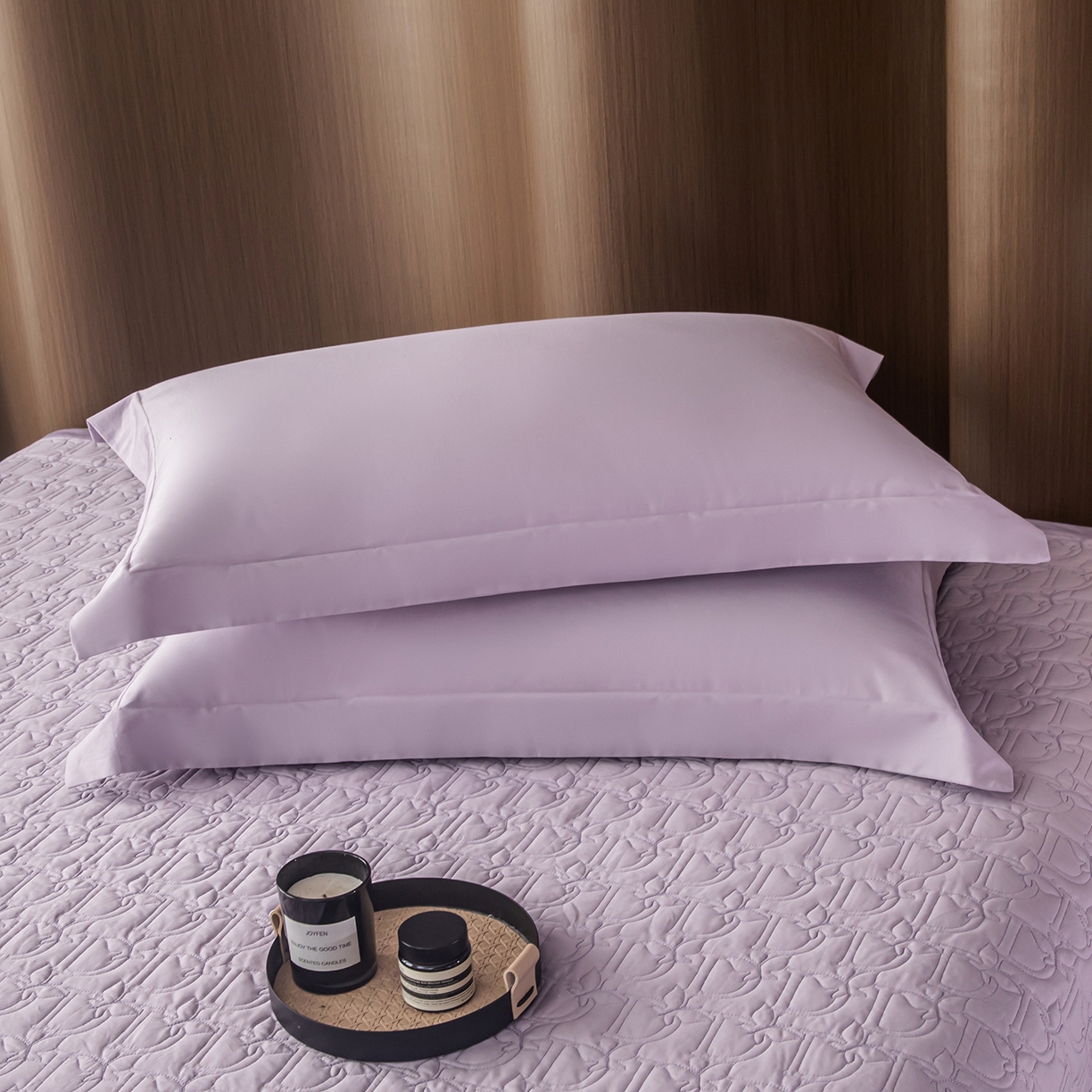 91家纺网 家纺一手货源 找家纺 金喜 2025新款100支全棉蚕丝床盖-风格二 霞光紫