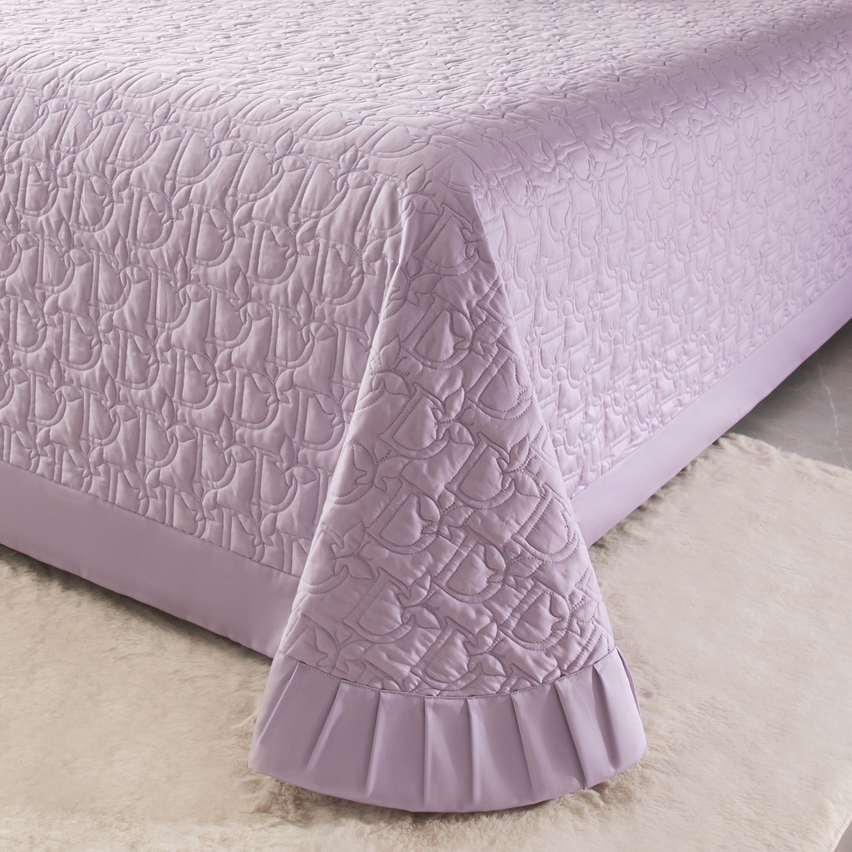 91家纺网 家纺一手货源 找家纺 金喜 2025新款100支全棉蚕丝床盖-风格二 霞光紫