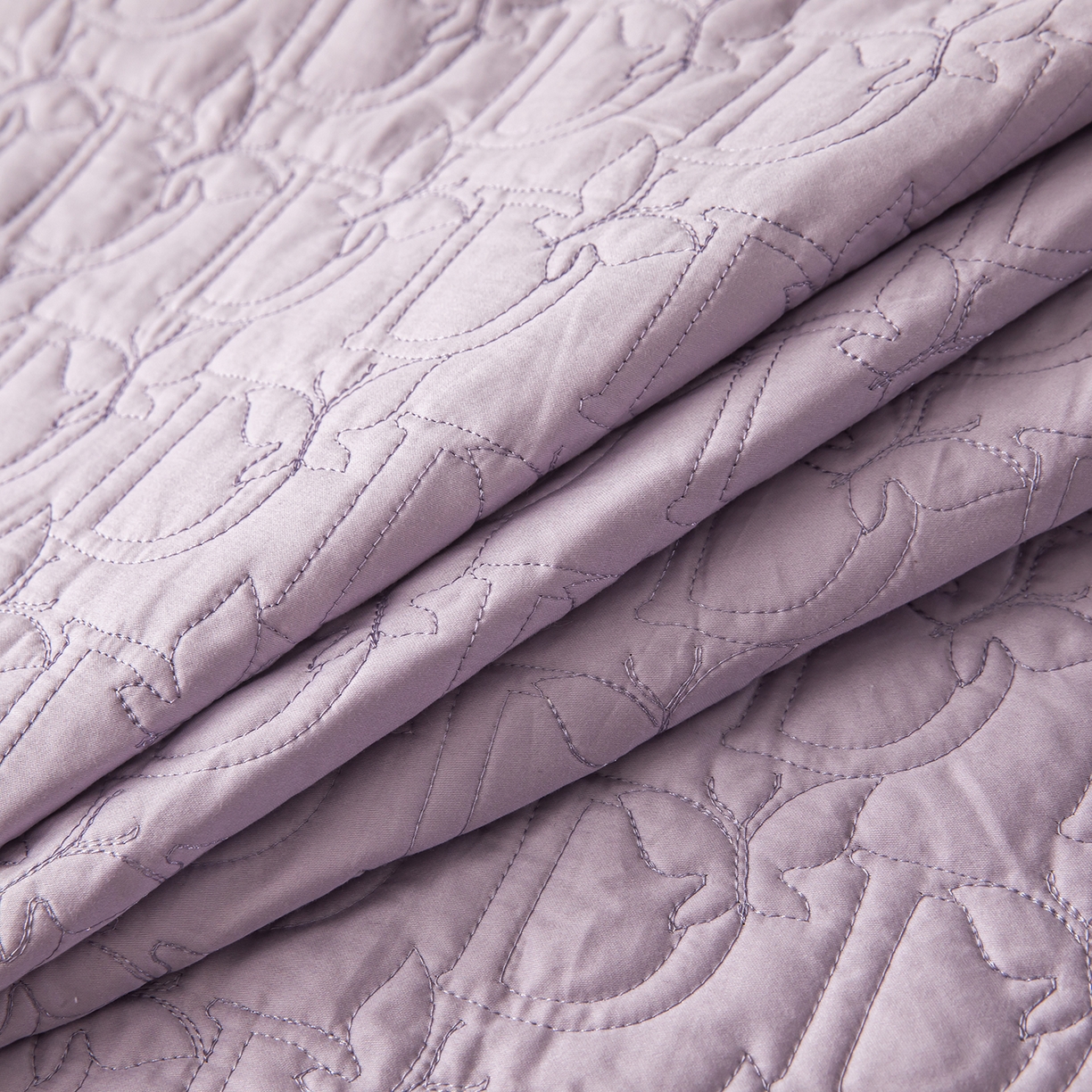 91家纺网 家纺一手货源 找家纺 金喜 2025新款100支全棉蚕丝床盖-风格二 霞光紫