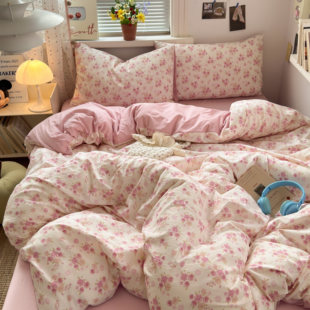 91家纺网 家纺一手货源 找家纺 （总）灿禾家纺（原灿哈家纺） 2026新款<小布袋同款面料>古法水洗棉仿棉高克重云柔棉四件套