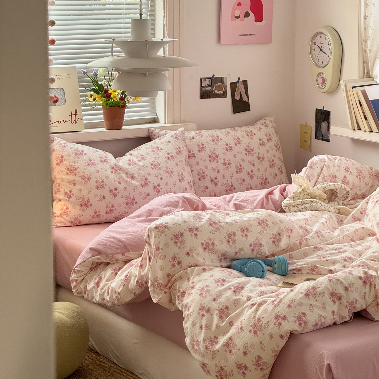 91家纺网 家纺一手货源 找家纺 （总）灿禾家纺（原灿哈家纺） 2026新款<小布袋同款面料>古法水洗棉仿棉高克重云柔棉四件套