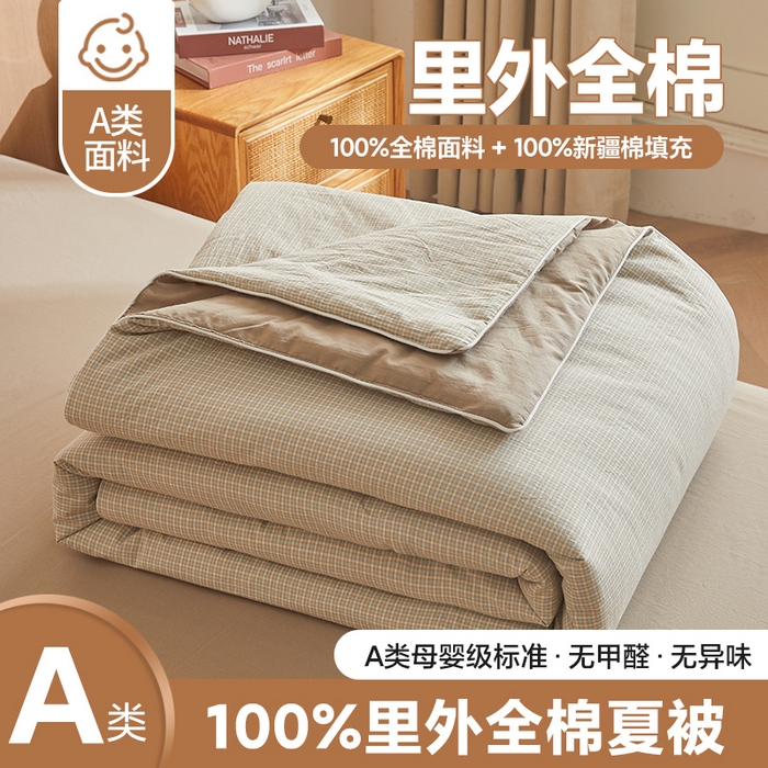 91家纺网 家纺一手货源 找家纺 （总）金喜 2025新款全棉棉花被夏被四件套
