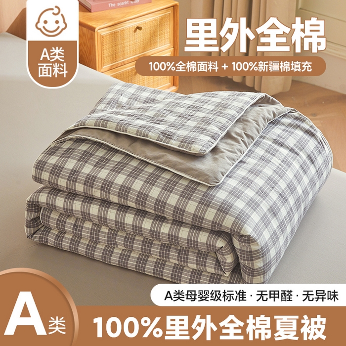 91家纺网 家纺一手货源 找家纺 （总）金喜 2025新款全棉棉花被夏被四件套