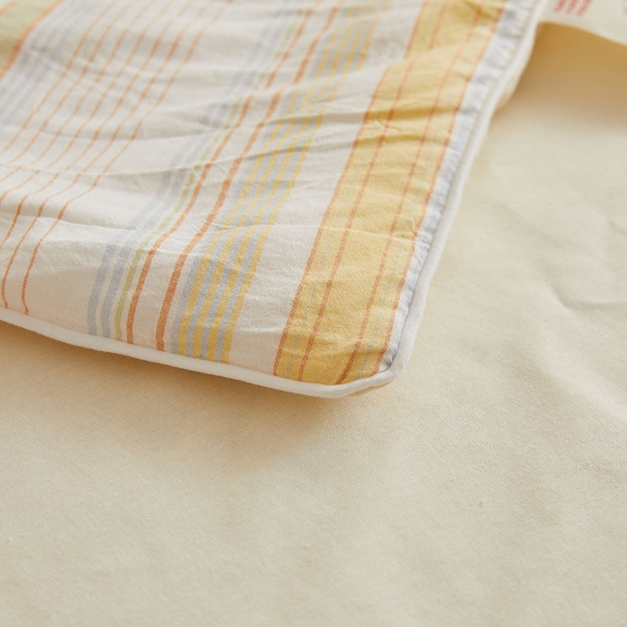 91家纺网 家纺一手货源 找家纺 金喜 2025新款全棉棉花被夏被四件套 西蒙黄