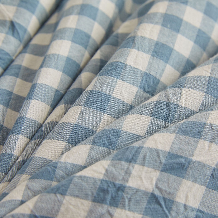 91家纺网 家纺一手货源 找家纺 金喜 2025新款全棉棉花被夏被四件套 小蓝格