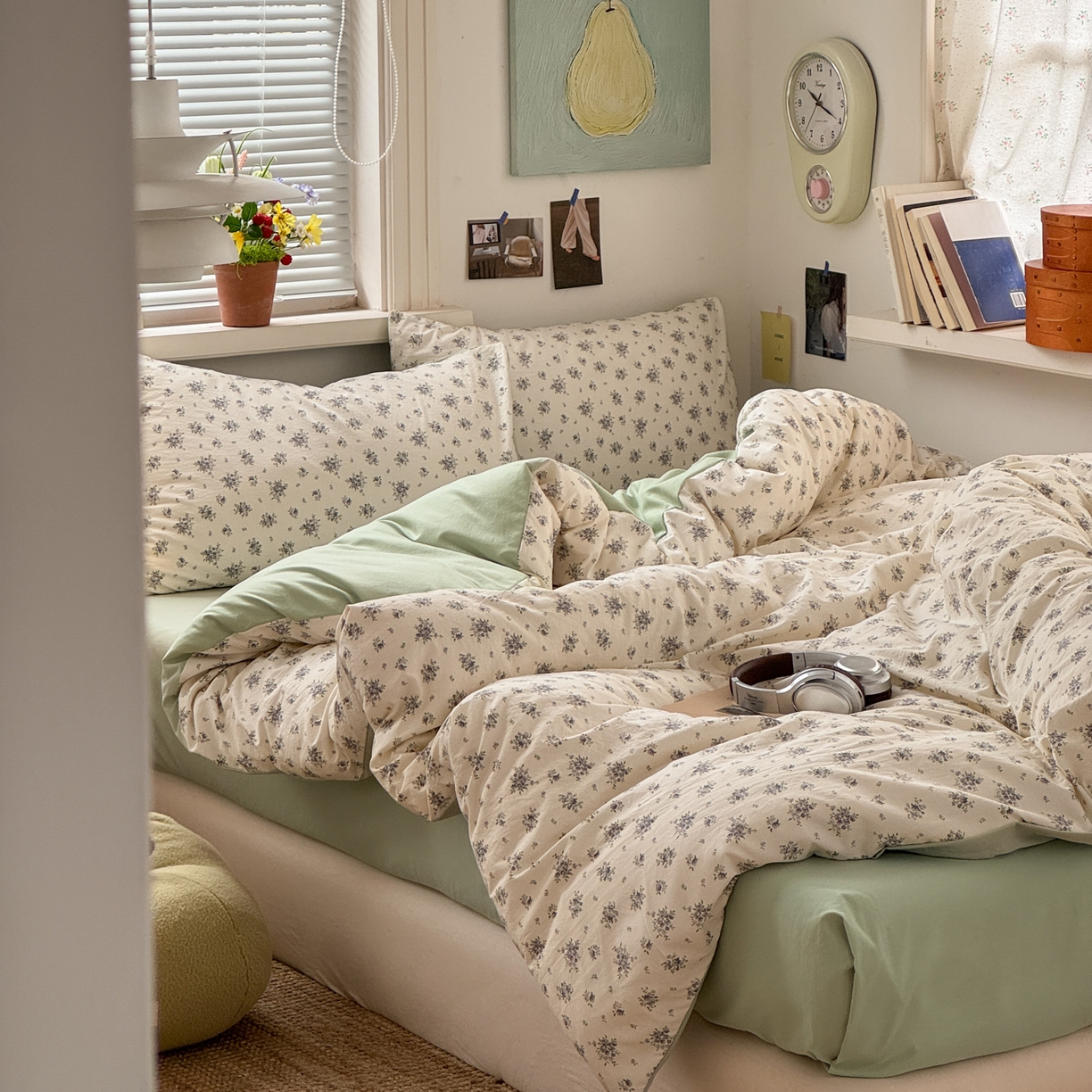 91家纺网 家纺一手货源 找家纺 灿禾家纺（原灿哈家纺） 2026新款<小布袋同款面料>古法水洗棉仿棉高克重云柔棉四件套