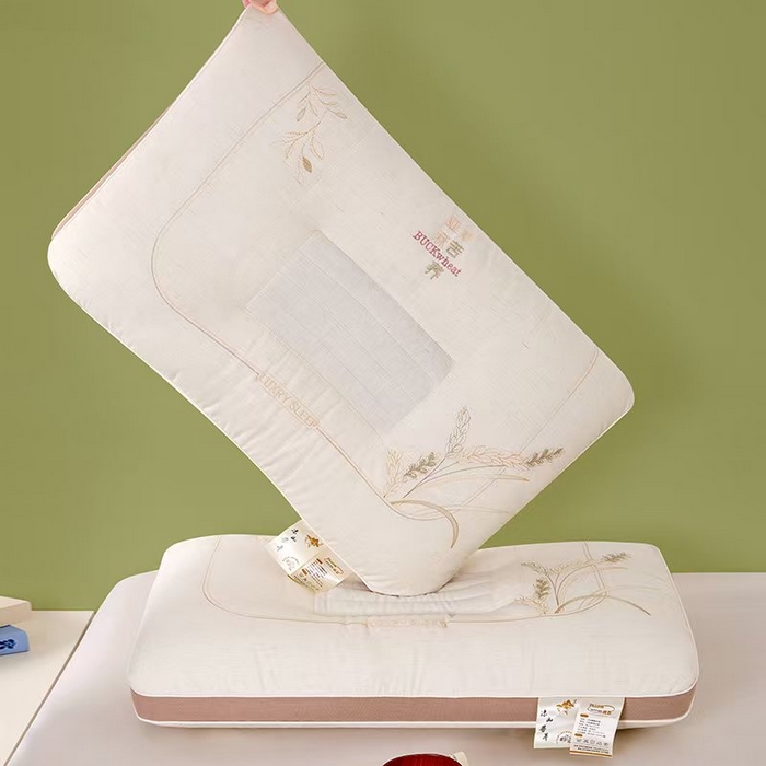 91家纺网 家纺一手货源 找家纺 （总）宇诺家纺 2026新款亚麻苦荞枕头枕芯