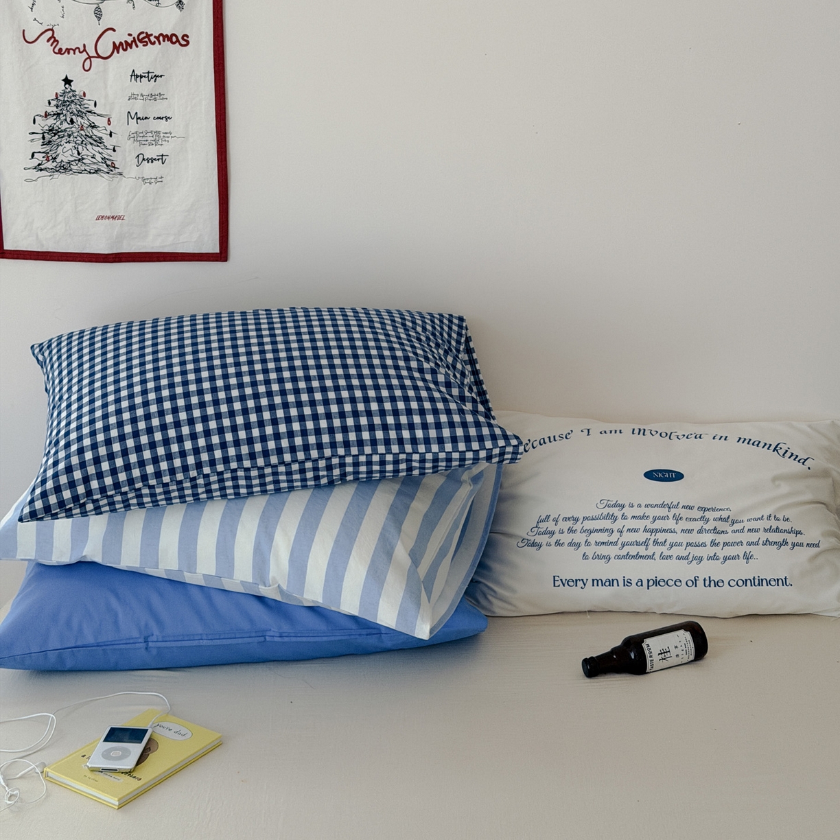 91家纺网 家纺一手货源 找家纺 （总）艾沁家纺 2026新款全棉纯棉色织水洗棉单品枕套 枕套单件4