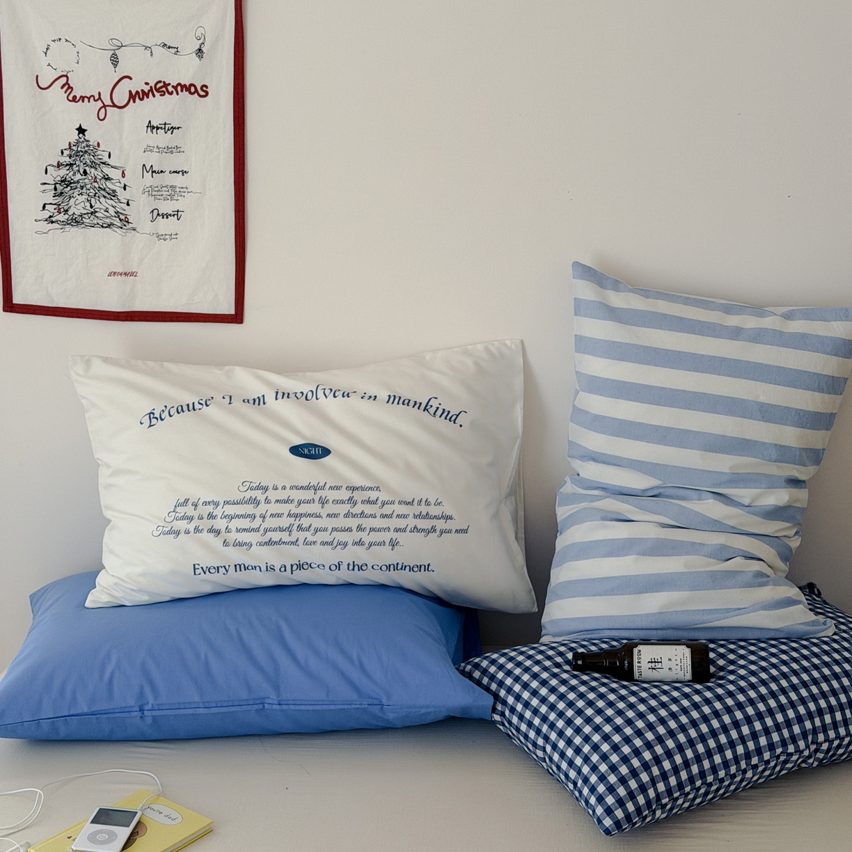 91家纺网 家纺一手货源 找家纺 （总）艾沁家纺 2026新款全棉纯棉色织水洗棉单品枕套 枕套单件4