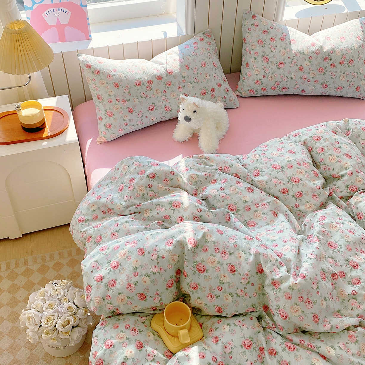 91家纺网 家纺一手货源 找家纺 （总）春皖家纺 2026新款A类全棉有氧双层纱印花四件套单品系列-四件套