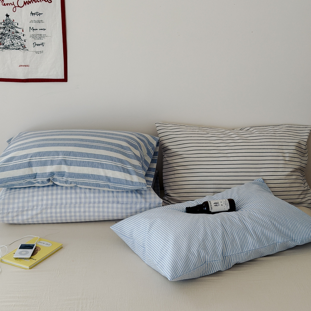 91家纺网 家纺一手货源 找家纺 （总）艾沁家纺 2026新款不染的原棉全棉色织提花单品枕套