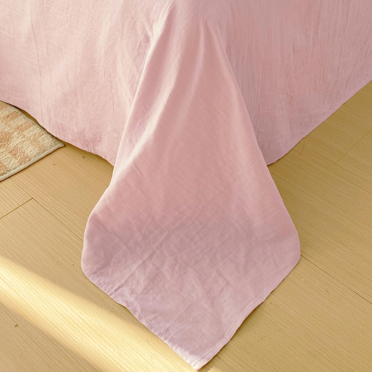 91家纺网 家纺一手货源 找家纺 春皖家纺 2026新款A类全棉有氧双层纱印花四件套单品系列-四件套 桂语兰庭