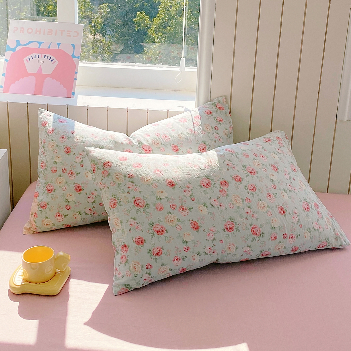 91家纺网 家纺一手货源 找家纺 （总）春皖家纺 2026新款A类全棉有氧双层纱印花四件套单品系列-单枕套