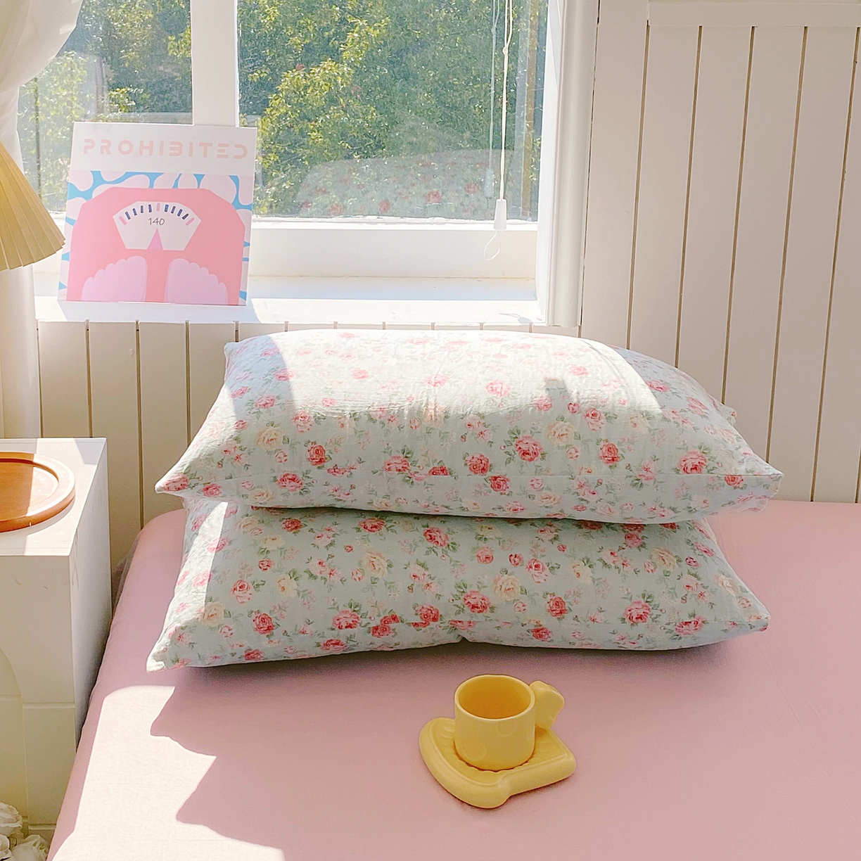 91家纺网 家纺一手货源 找家纺 （总）春皖家纺 2026新款A类全棉有氧双层纱印花四件套单品系列-单枕套