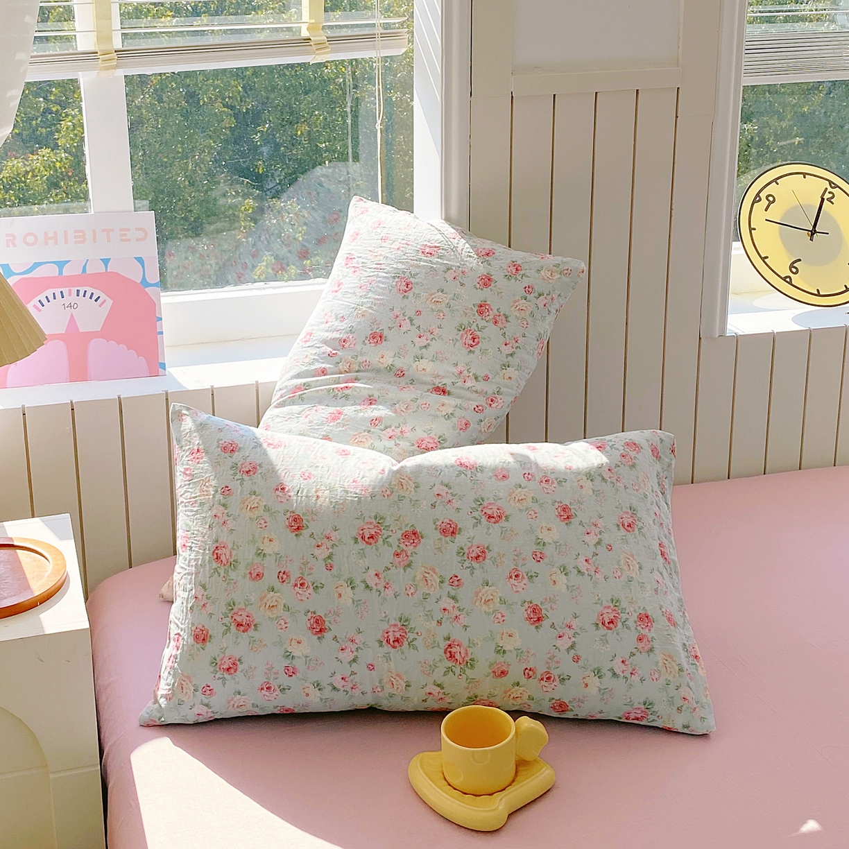 91家纺网 家纺一手货源 找家纺 （总）春皖家纺 2026新款A类全棉有氧双层纱印花四件套单品系列-单枕套