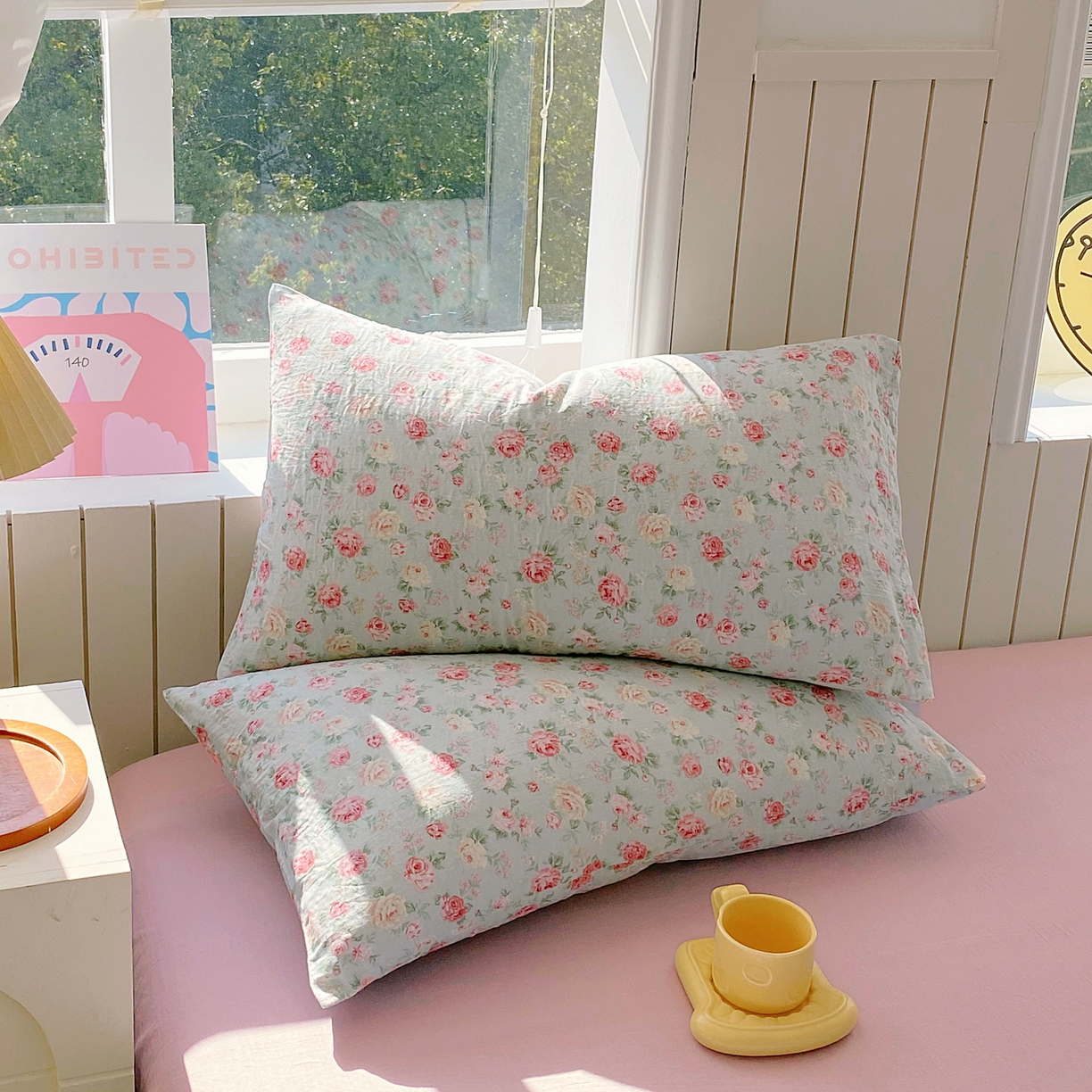 91家纺网 家纺一手货源 找家纺 （总）春皖家纺 2026新款A类全棉有氧双层纱印花四件套单品系列-单枕套