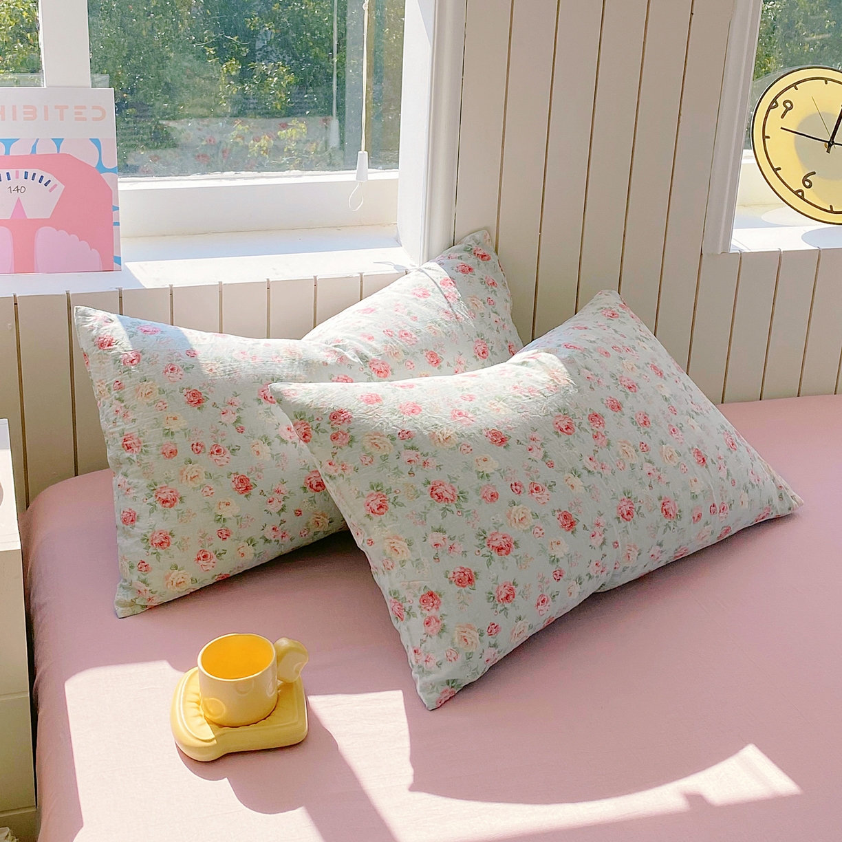 春皖家纺 2026新款A类全棉有氧双层纱印花四件套单品系列-单枕套 桂语兰庭