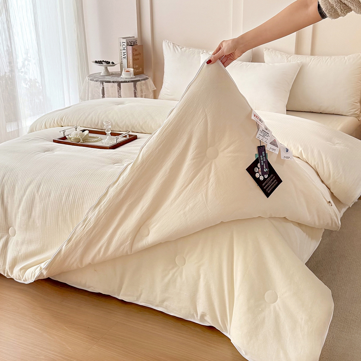 91家纺网 家纺一手货源 找家纺 （总）兰芯纭 2026新款99%纯棉大豆被（AB）版子母被被子被芯