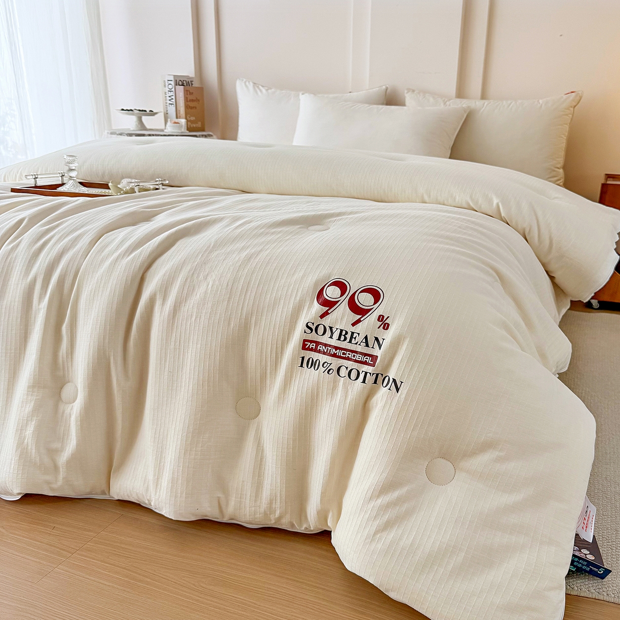 91家纺网 家纺一手货源 找家纺 （总）兰芯纭 2026新款99%纯棉大豆被（AB）版子母被被子被芯