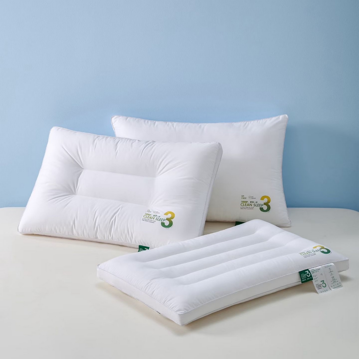 怡薇格枕芯 2026新款全棉三防枕分区护颈枕头枕芯 组合图仅做展示不可下单