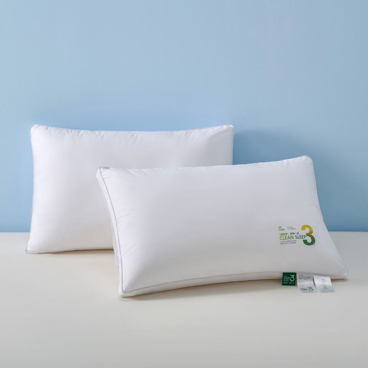 91家纺网 家纺一手货源 找家纺 怡薇格枕芯 2026新款全棉三防枕分区护颈枕头枕芯 全棉三防枕-高枕