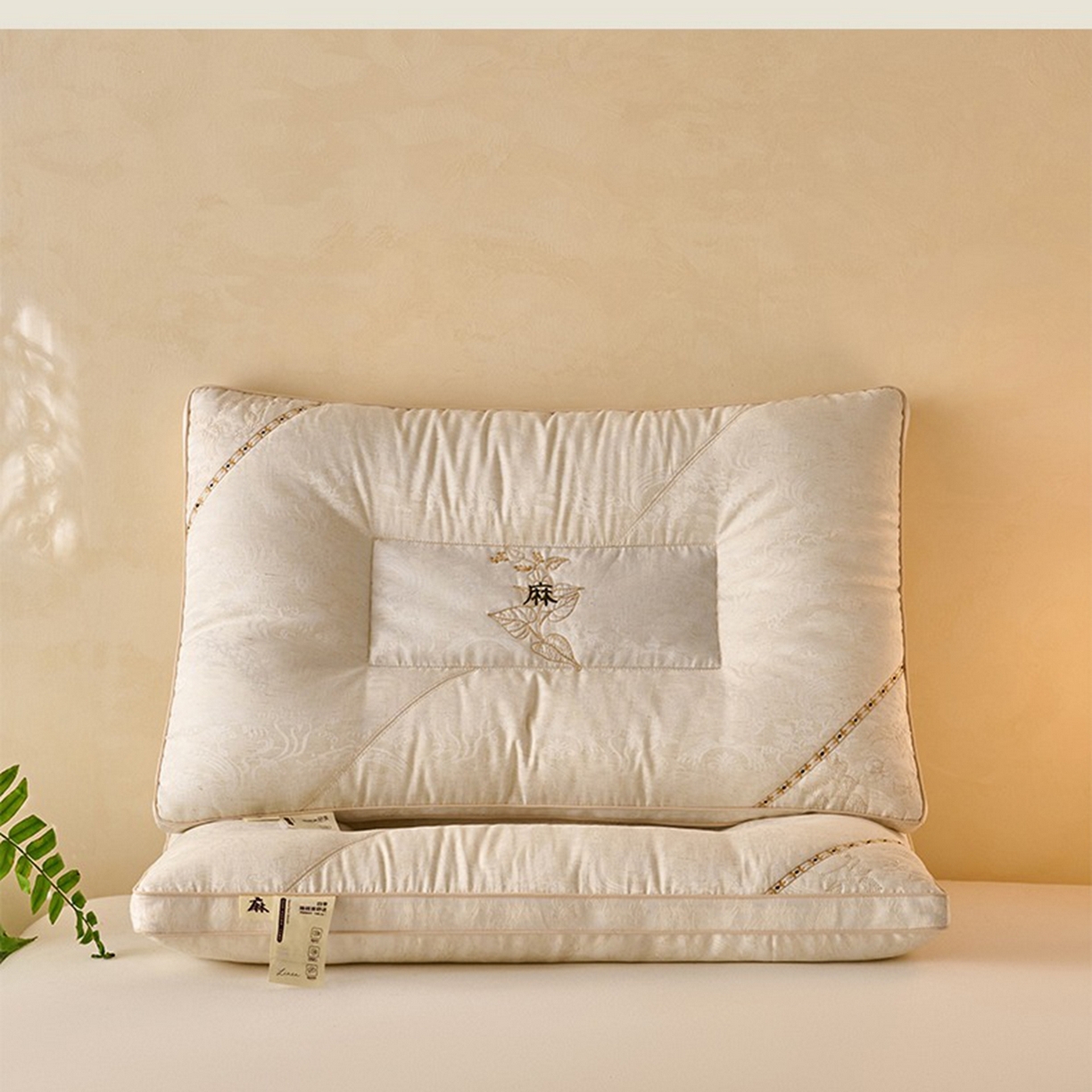 91家纺网 家纺一手货源 找家纺 （总）怡薇格枕芯 2025新款草本黄荆子决明子棉麻亲子护颈枕头