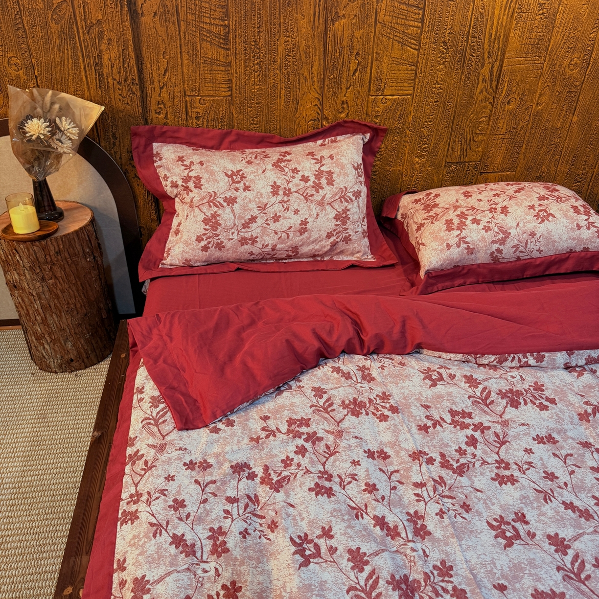 （总）仰望棉麻双层纱供应链 2026新款全棉纯棉单层色织提花飞边拼角款四件套喜上眉梢