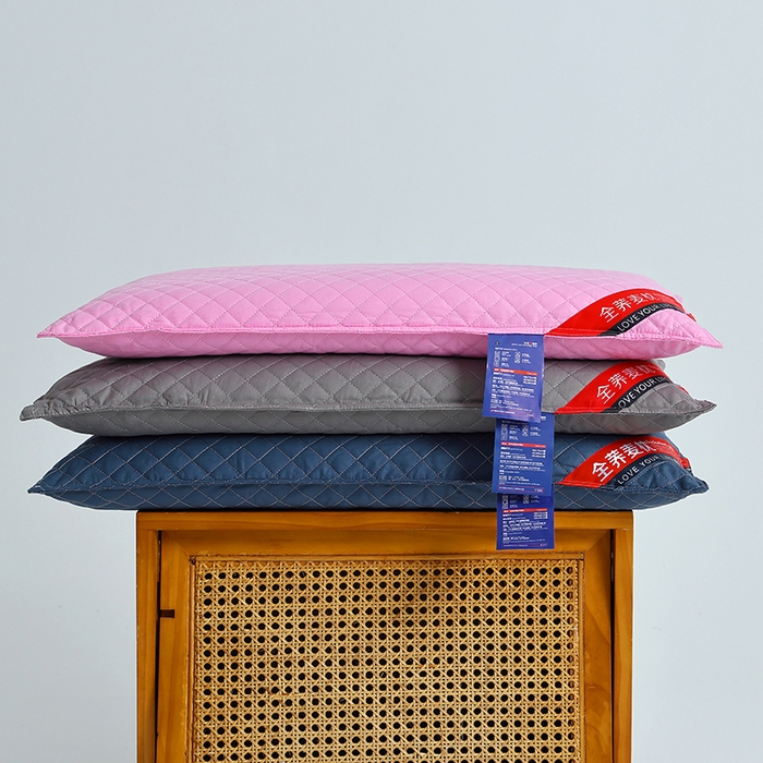 91家纺网 家纺一手货源 找家纺 （总）糖果枕芯 2026新款全棉天然绗绣小方格全荞麦护颈枕保健枕枕头枕芯