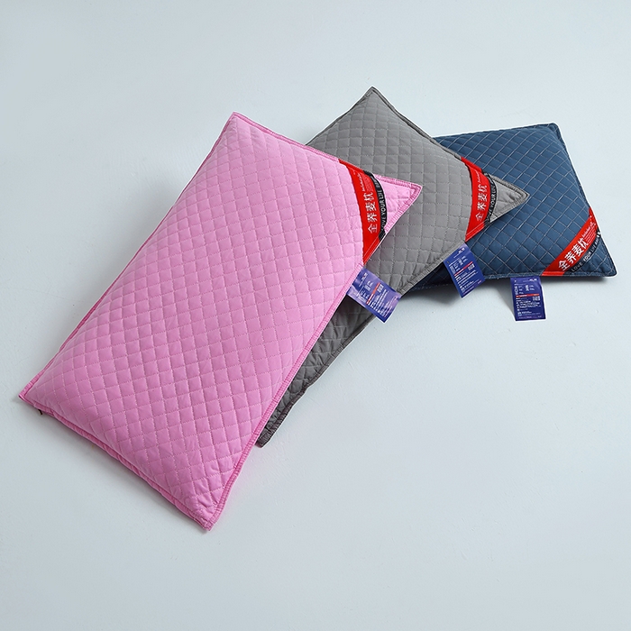 91家纺网 家纺一手货源 找家纺 （总）糖果枕芯 2026新款全棉天然绗绣小方格全荞麦护颈枕保健枕枕头枕芯