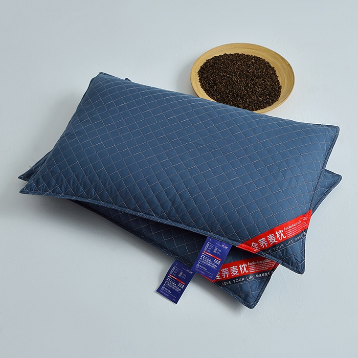 91家纺网 家纺一手货源 找家纺 （总）糖果枕芯 2026新款全棉天然绗绣小方格全荞麦护颈枕保健枕枕头枕芯