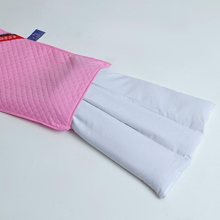 91家纺网 家纺一手货源 找家纺 糖果枕芯 2026新款全棉天然绗绣小方格全荞麦护颈枕保健枕枕头枕芯 荞麦小方格粉色