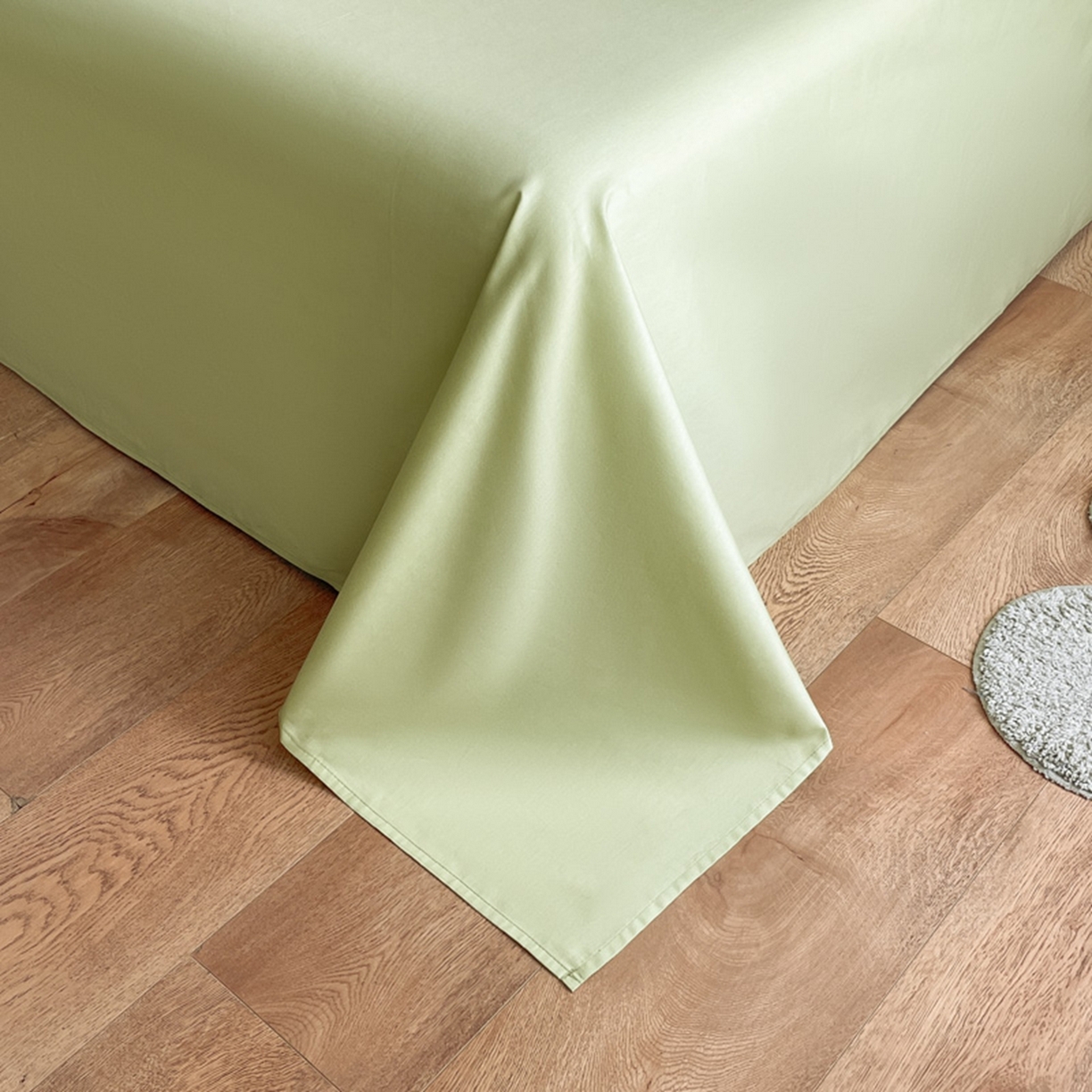 91家纺网 家纺一手货源 找家纺 琪格格纺织 2026新款轻奢长绒棉纯棉高级感提花方格酒店名宿居家四件套 60长绒棉-纯果绿