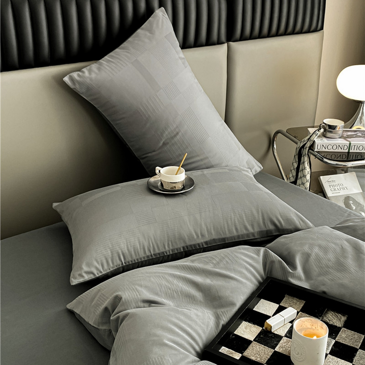 91家纺网 家纺一手货源 找家纺 （总）琪格格纺织 2026新款轻奢长绒棉纯棉高级感提花方格单枕套枕套单件单品枕套