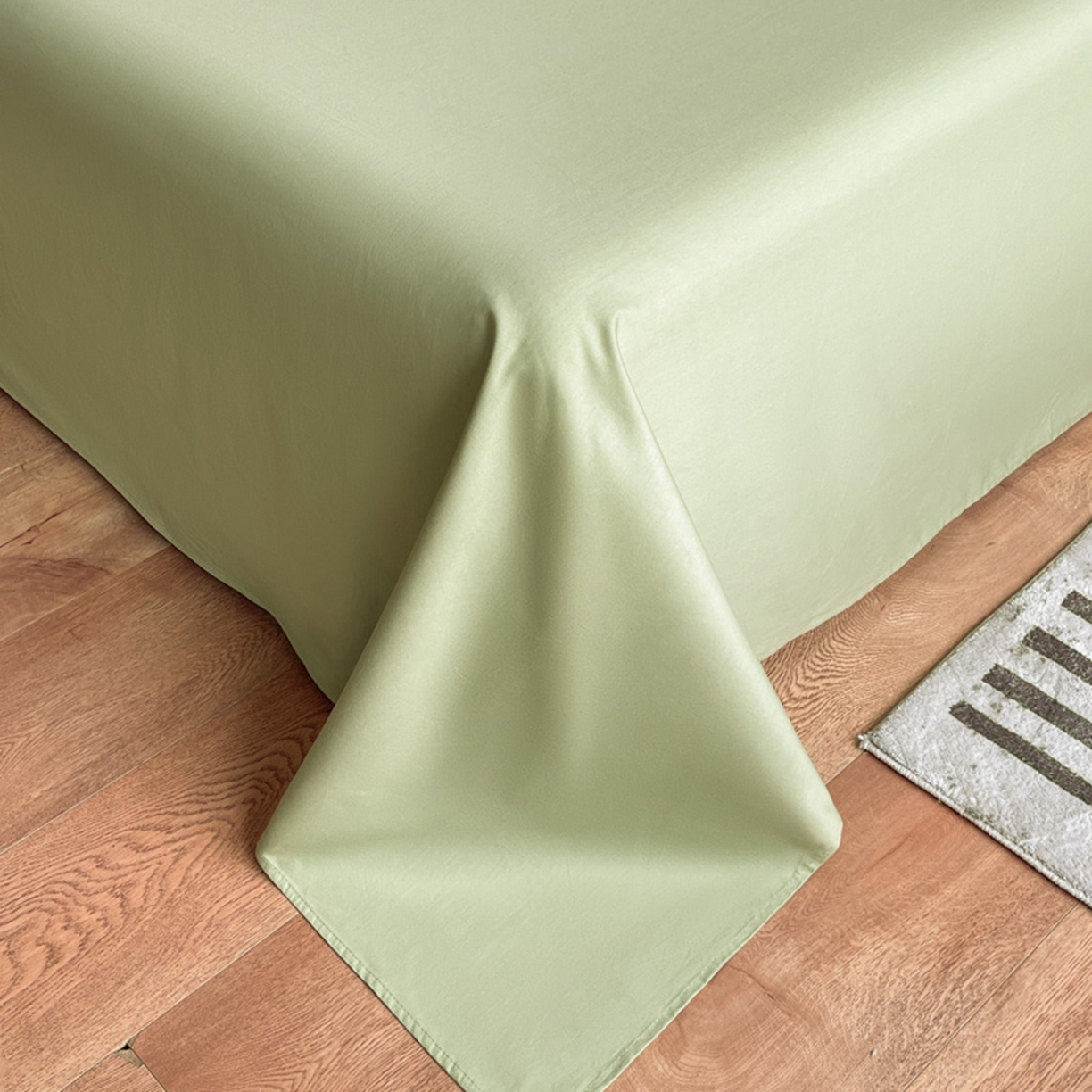 91家纺网 家纺一手货源 找家纺 琪格格纺织 2026新款轻奢长绒棉纯棉高级感提花方格单被套被套单件单品被套 奶昔白+果绿