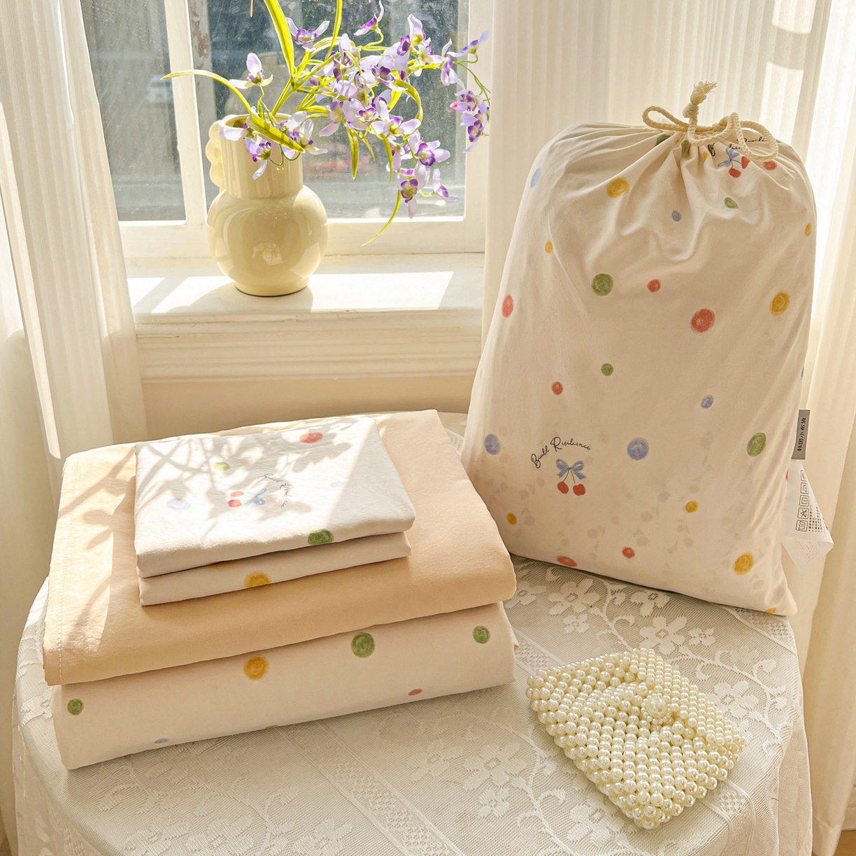 91家纺网 家纺一手货源 找家纺 （总）梦莱斯 2026新款A类古法水洗仿棉云感纱四件套