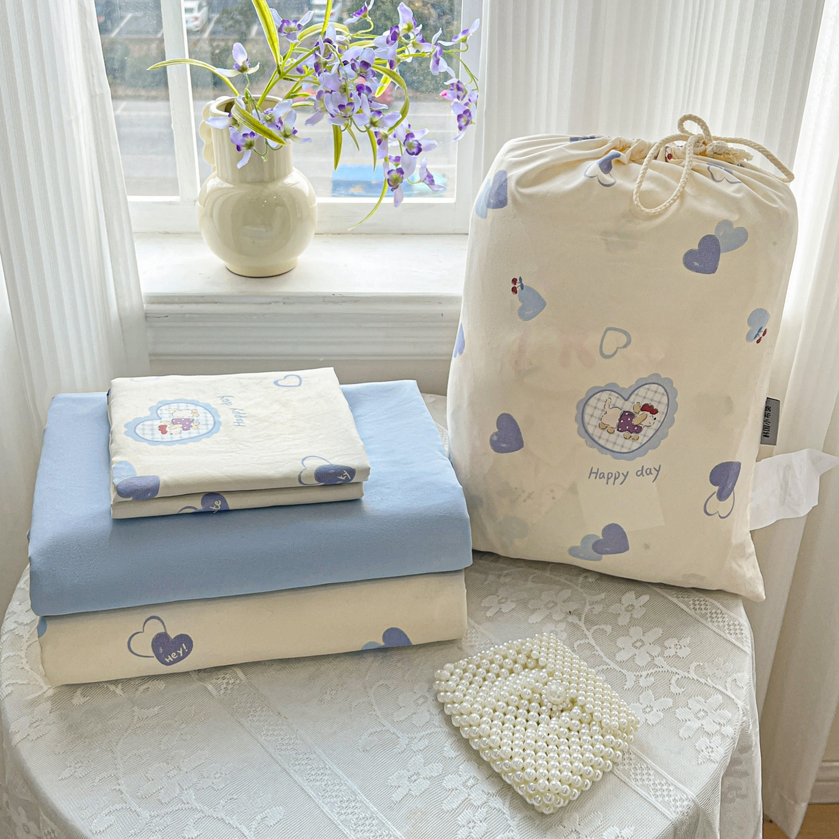 91家纺网 家纺一手货源 找家纺 （总）梦莱斯 2026新款A类古法水洗仿棉云感纱四件套