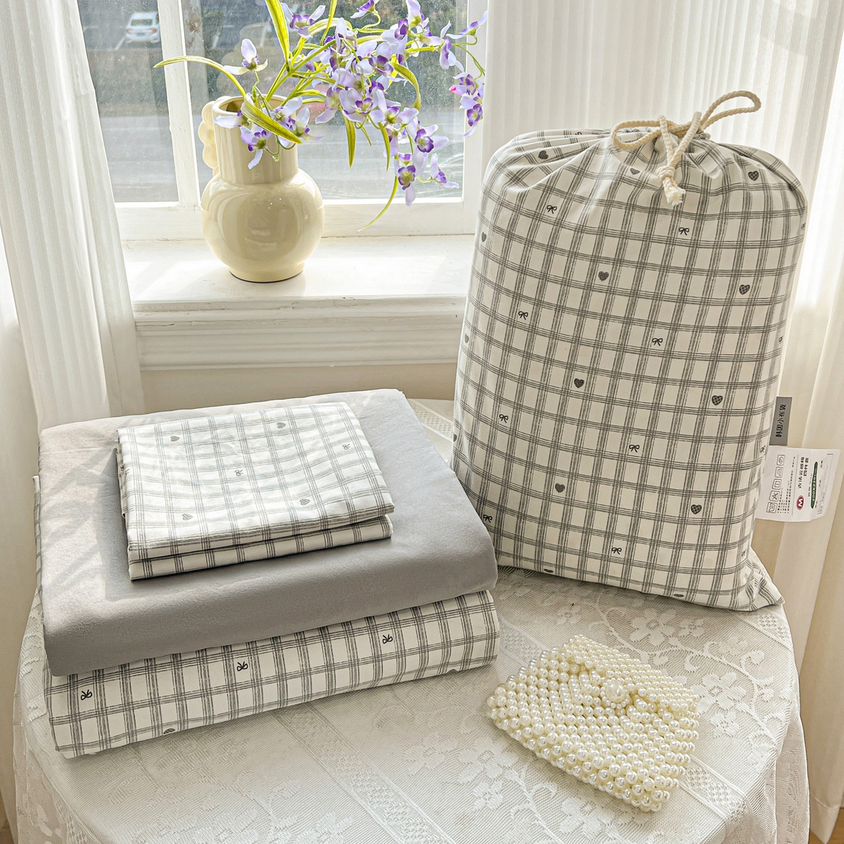 91家纺网 家纺一手货源 找家纺 （总）梦莱斯 2026新款A类古法水洗仿棉云感纱四件套