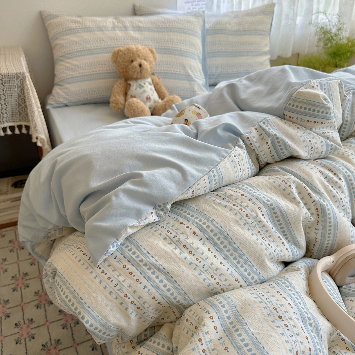 91家纺网 家纺一手货源 找家纺 （总）初夏家纺 2026 简约A类水洗棉四件套软糯床上用品被罩床单三件套---【提供买家秀】