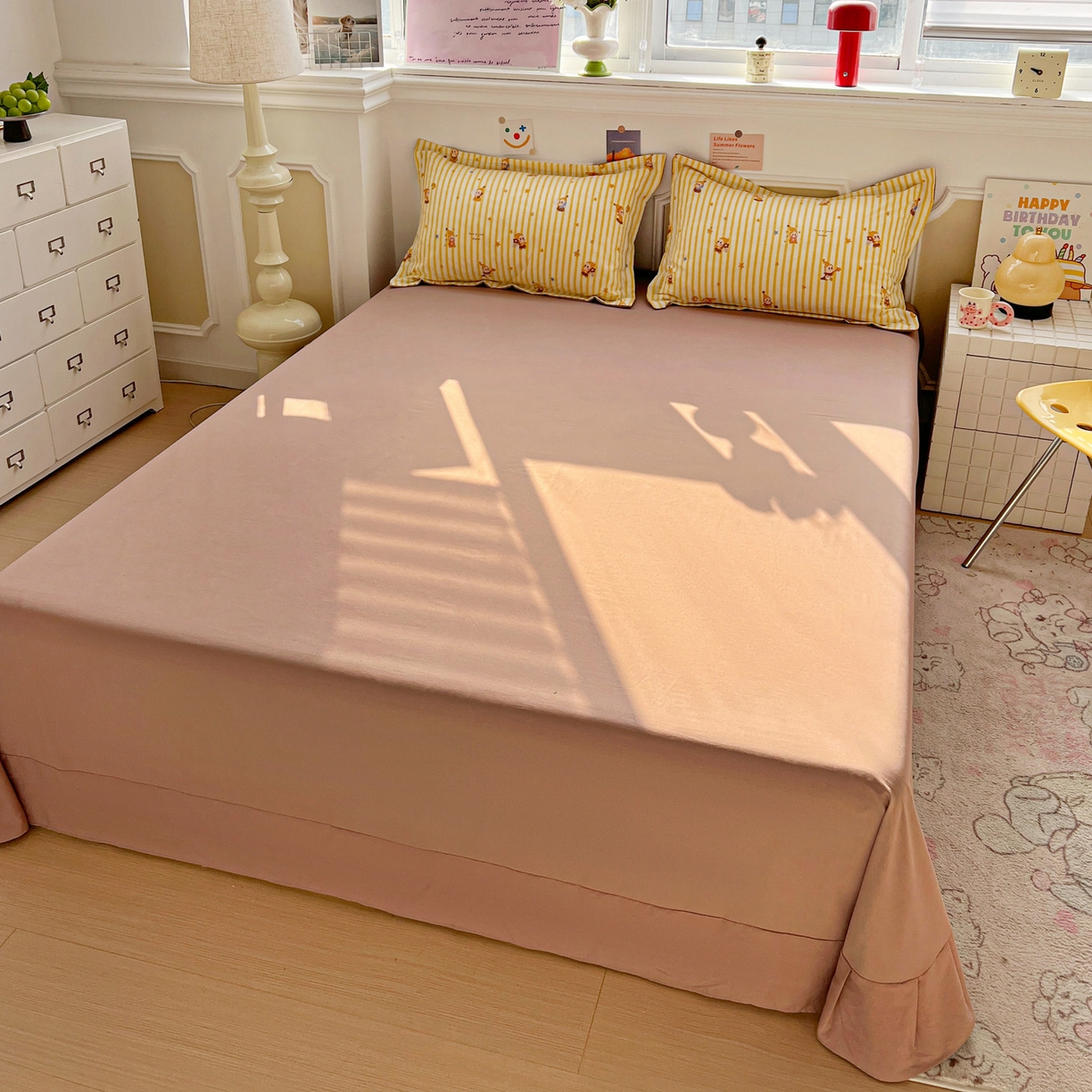 91家纺网 家纺一手货源 找家纺 （总）梦莱斯 2026新款A类古法水洗仿棉云感纱四件套