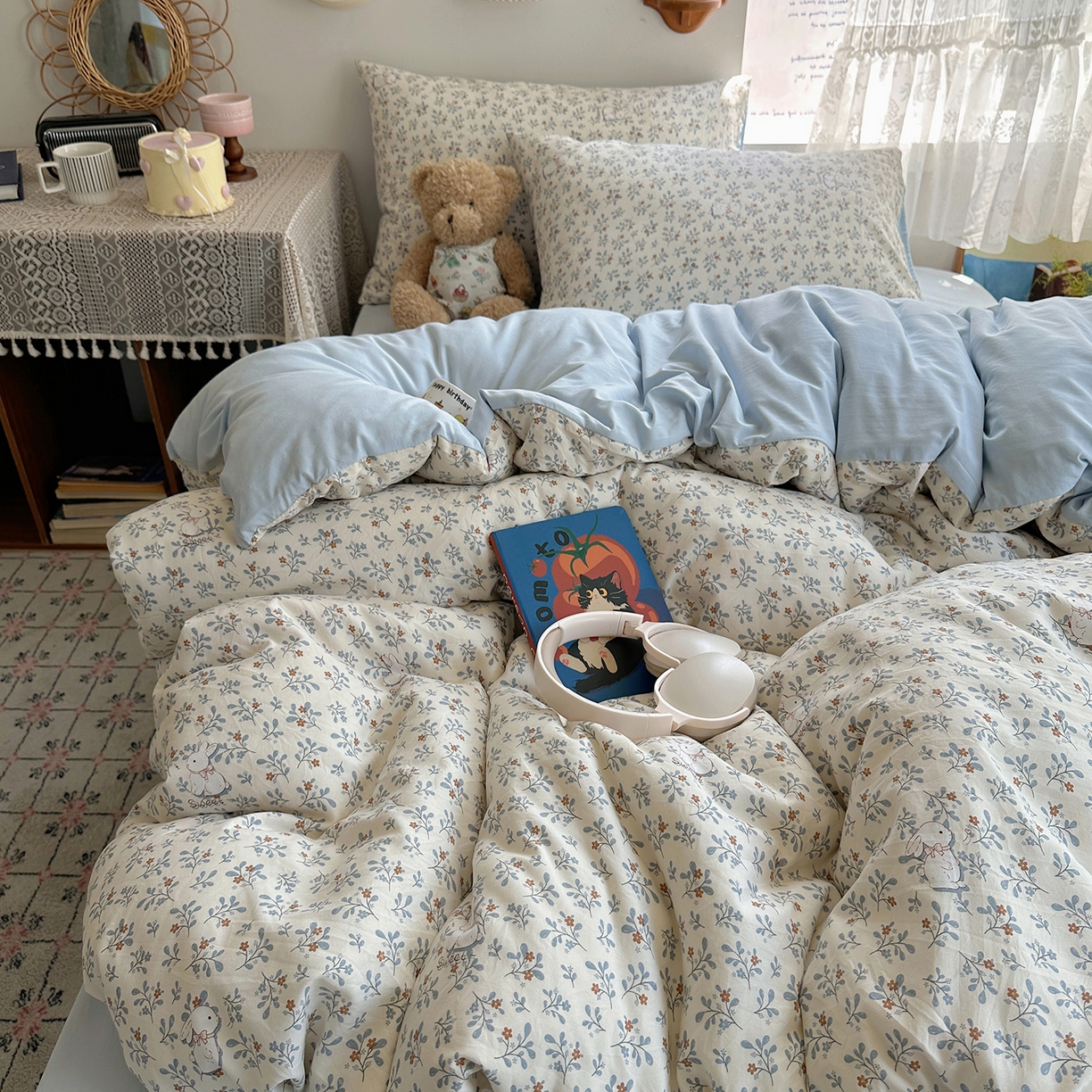 91家纺网 家纺一手货源 找家纺 （总）初夏家纺 2026 简约A类水洗棉四件套软糯床上用品被罩床单三件套---【提供买家秀】